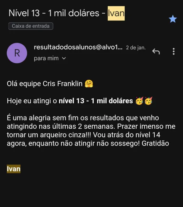 Ivan atingiu $1K — Nível 13