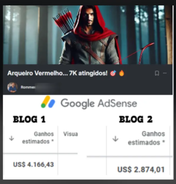 Rommes — $7K com 2 blogs